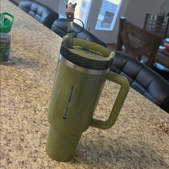 Starbucks Olive Green Tumbler with Straw